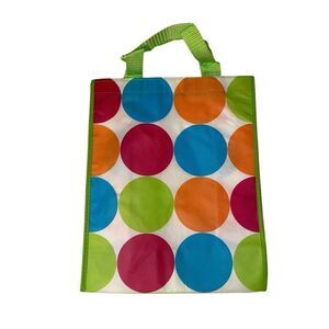 Celebrate Polka Dot Shopping Tote Bag Purse 12 in